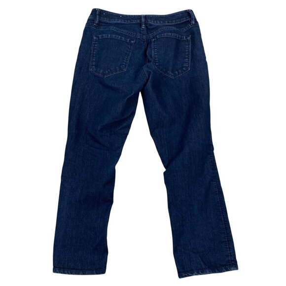 Ann Taylor Loft Woman's Jeans Size 25 Curvy Kick Crop Dark Wash Straight Leg - Picture 2 of 9